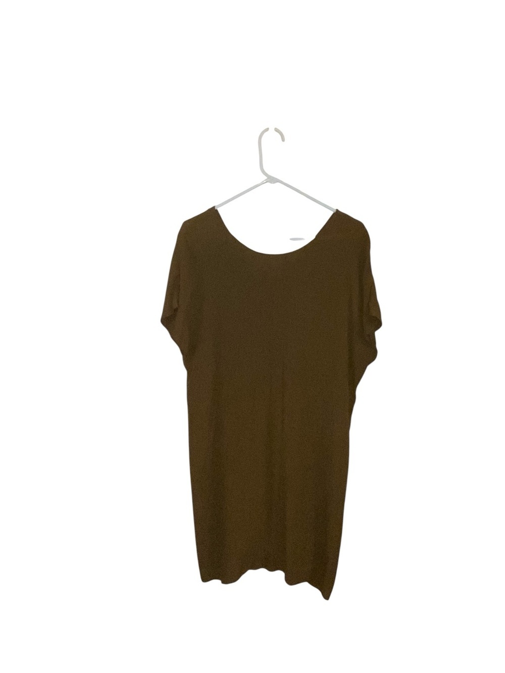 Madewell Brown Short-Sleeve Mini Shift Dress Resortwear minimalist cottagecore - Picture 6 of 11